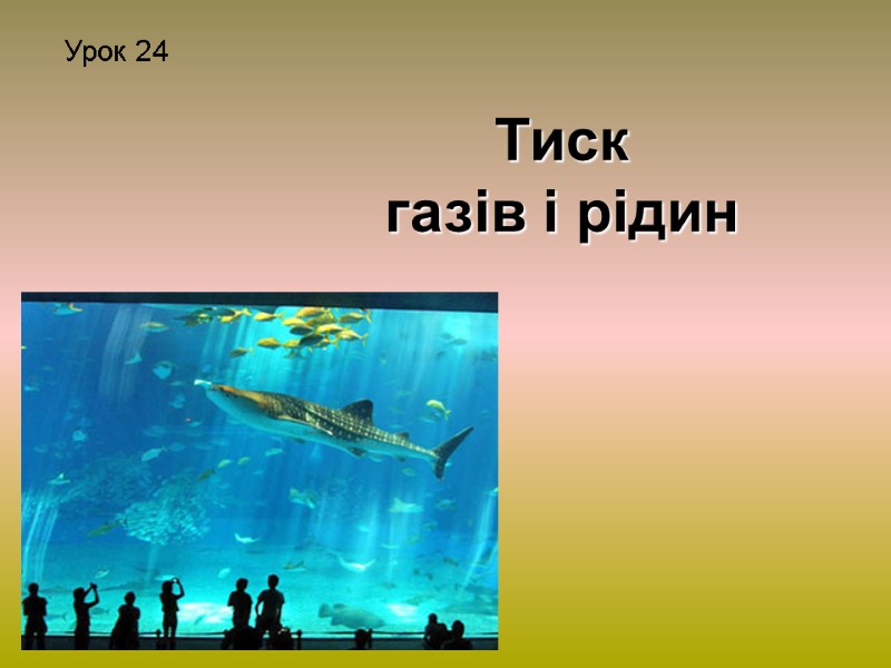 Урок 24 Тиск  газів і рідин